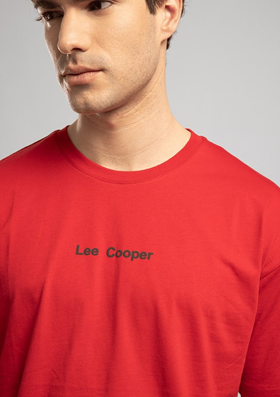 LEE COOPER Aylex - 262 LCM 242036 Erkek Kırmızı O Yaka T-Shirt
