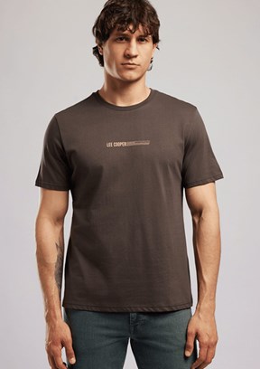 LEE COOPER Elvis - 262 LCM 242006 Erkek Kahverengi O Yaka T-Shirt