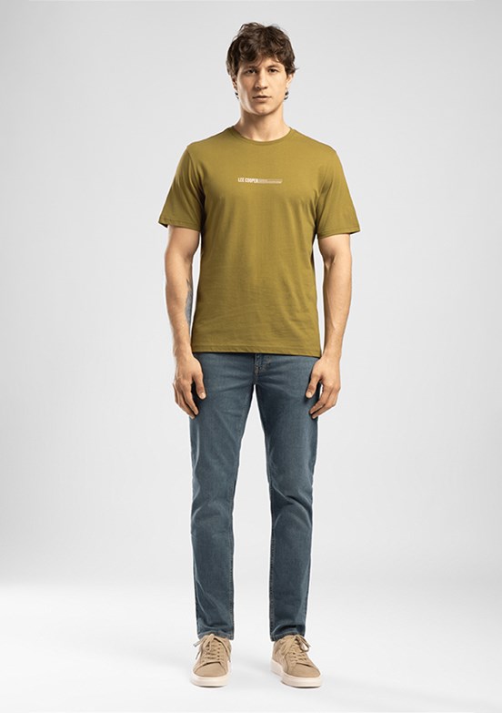 LEE COOPER Elvis - 262 LCM 242006 Erkek Yeşil O Yaka T-Shirt