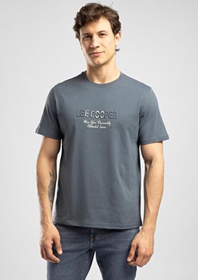 LEE COOPER - 262 LCM 242012 Erkek Bej O Yaka T-Shirt