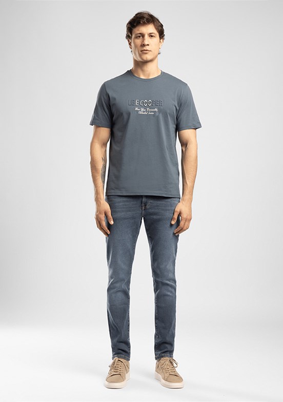 LEE COOPER Desavy - 262 LCM 242012 Erkek Lacivert O Yaka T-Shirt
