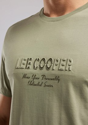 LEE COPPER Desavy - 262 LCM 242012 Erkek Haki Polo Yaka T-Shırt
