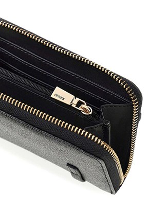 GUESS Leona - SWSG9917140 Kadın Siyah Suni Deri Cüzdan