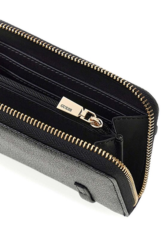 GUESS Leona - SWSG9917140 Kadın Siyah Suni Deri Cüzdan