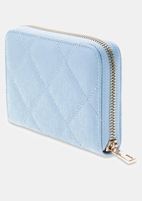GUESS Libby Slg - SWGG9912140 Kadın Açık Mavi Suni Deri Cüzdan