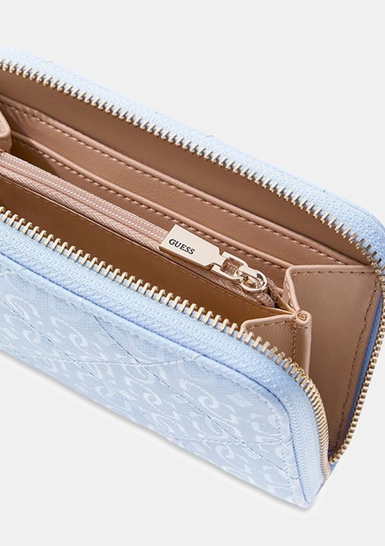 GUESS Libby Slg - SWGG9912140 Kadın Açık Mavi Suni Deri Cüzdan