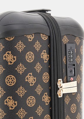 GUESS Wilder - TWHP7452983 Unisex Kahverengi Küçük Valiz