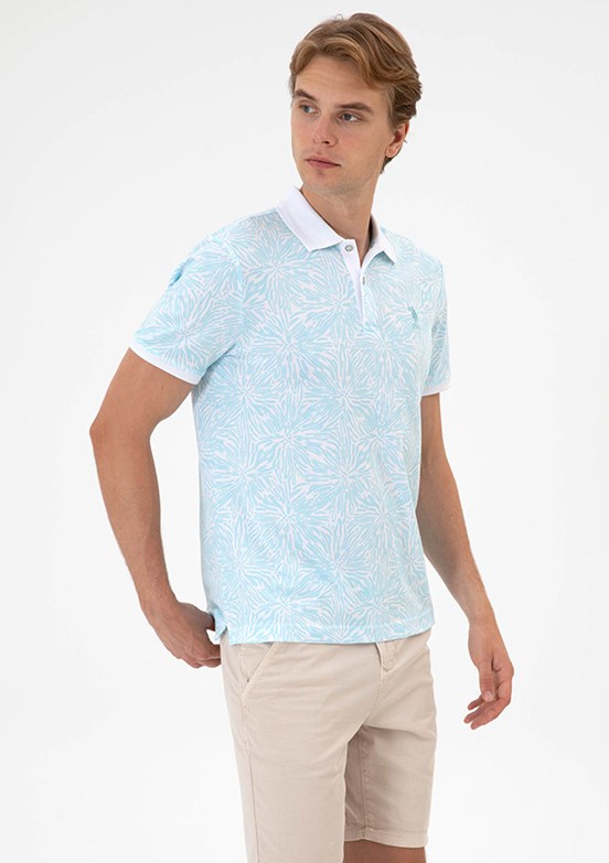 US POLO ASSN Erkek Mavi Regular T-Shirt