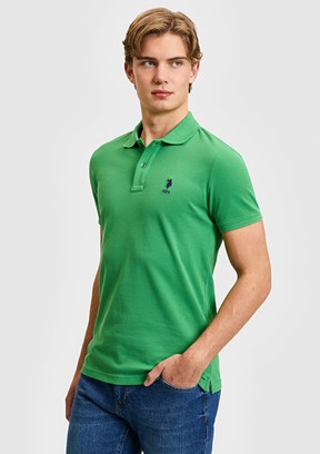 US POLO ASSN - Erkek Yeşil Slim T-Shirt