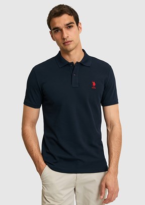 US POLO ASSN - Erkek Lacivert Slim T-Shirt