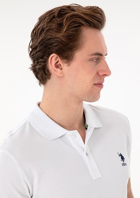 US POLO ASSN Erkek Beyaz Basic T-Shirt