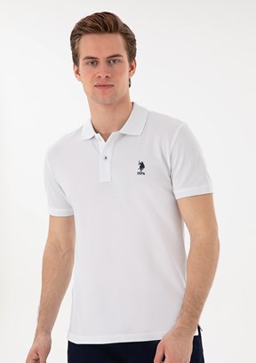 US POLO ASSN Erkek Beyaz Basic T-Shirt