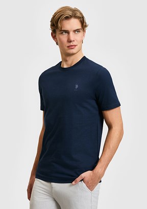 US POLO ASSN - Erkek Lacivert Basic T-Shirt