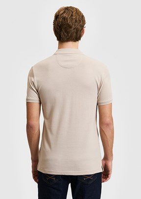 US POLO ASSN - Erkek Bej Basic T-Shirt