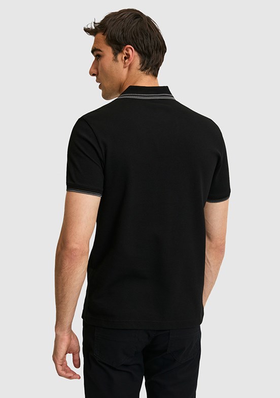US POLO ASSN - Erkek Siyah Slim T-Shirt