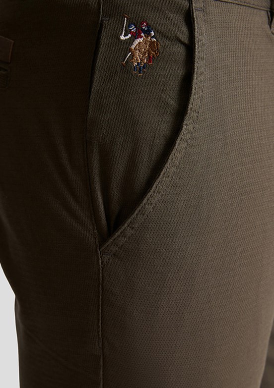 US POLO ASSN - Erkek Yeşil Chino Pantolon