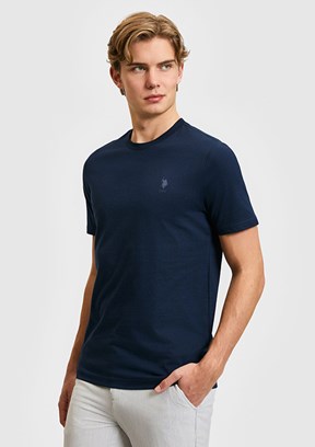 US POLO ASSN - Erkek Lacivert Basic T-Shirt