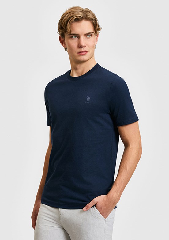 US POLO ASSN - Erkek Lacivert Basic T-Shirt