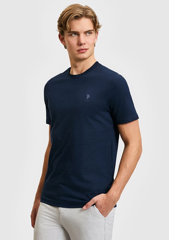 US POLO ASSN - Erkek Lacivert Basic T-Shirt