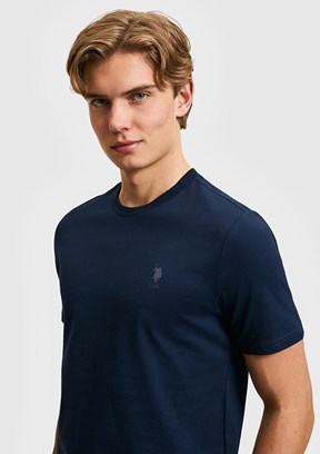 US POLO ASSN - Erkek Lacivert Basic T-Shirt