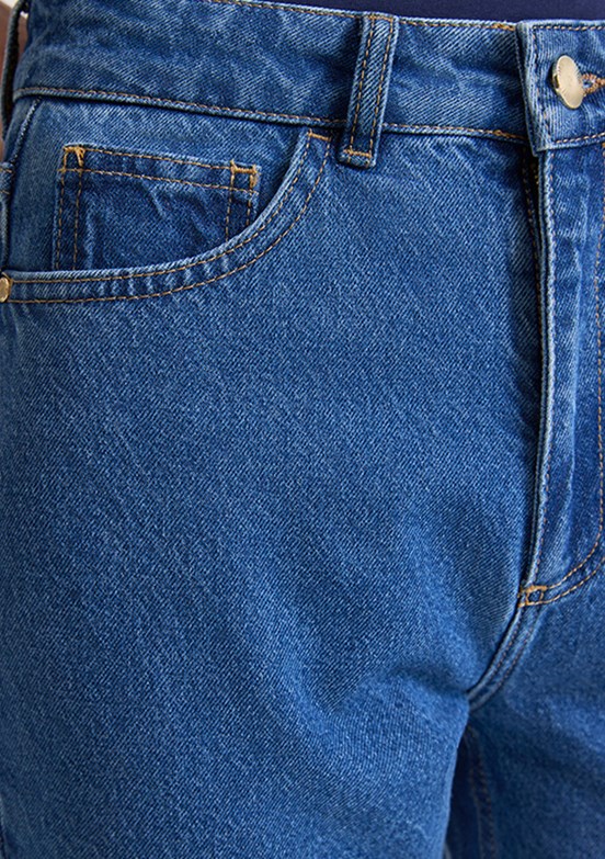 PİERRE CARDİN - Kadın Mavi Straight Jean Pantolon