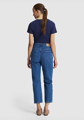 PİERRE CARDİN - Kadın Mavi Straight Jean Pantolon