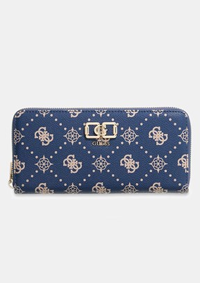 GUESS Emelie - SWGP9928146 Kadın Mavi Suni Deri Cüzdan
