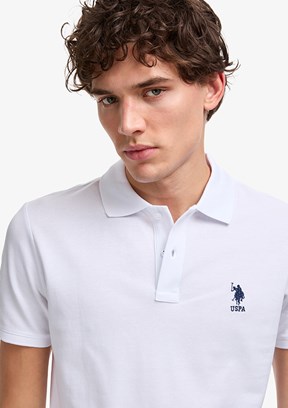 US POLO ASSN - Erkek Beyaz Slim T-Shirt