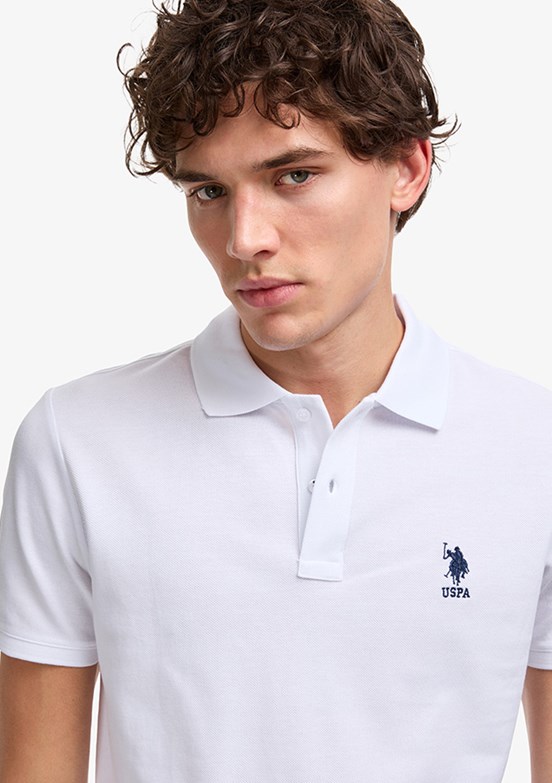 US POLO ASSN - Erkek Beyaz Slim T-Shirt