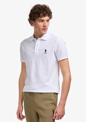 US POLO ASSN - Erkek Beyaz Slim T-Shirt