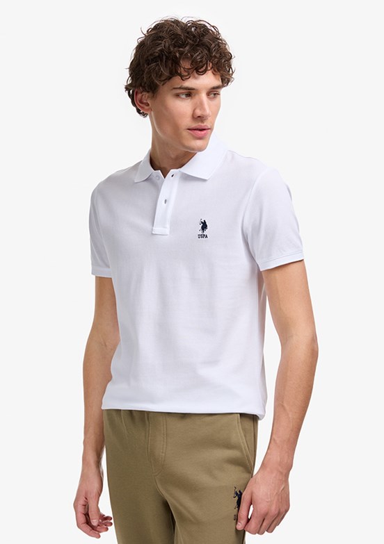 US POLO ASSN - Erkek Beyaz Slim T-Shirt