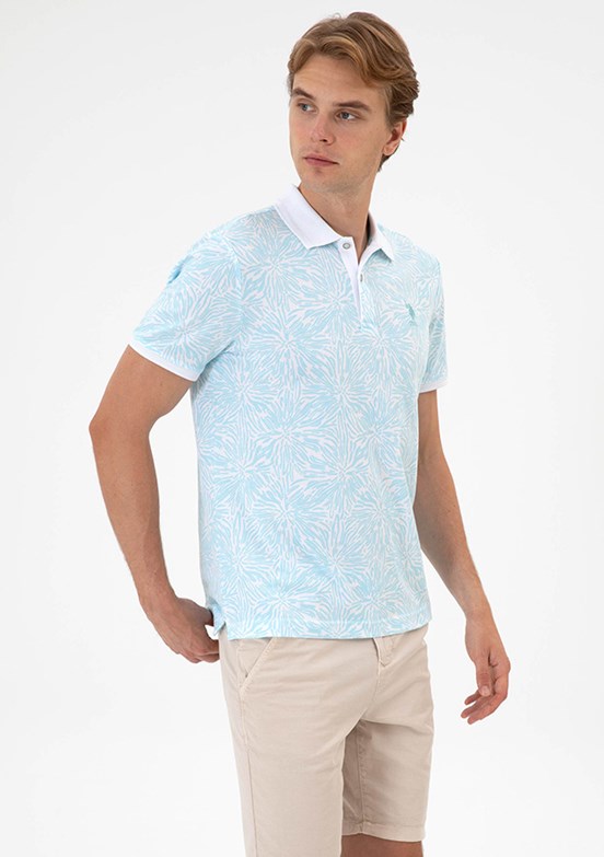 US POLO ASSN Erkek Mavi Regular T-Shirt