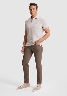 US POLO ASSN - Erkek Bej Chino Pantolon
