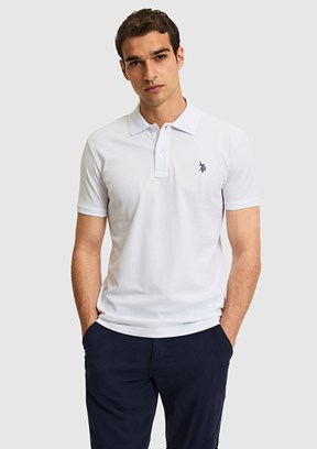 US POLO ASSN - Erkek Beyaz Basic T-Shirt