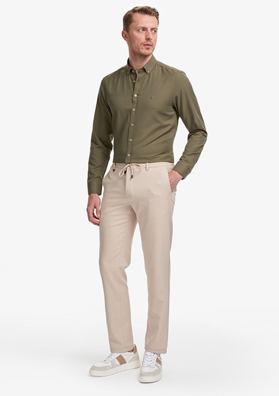 PİERRE CARDİN - Erkek Bej Slim Pantolon