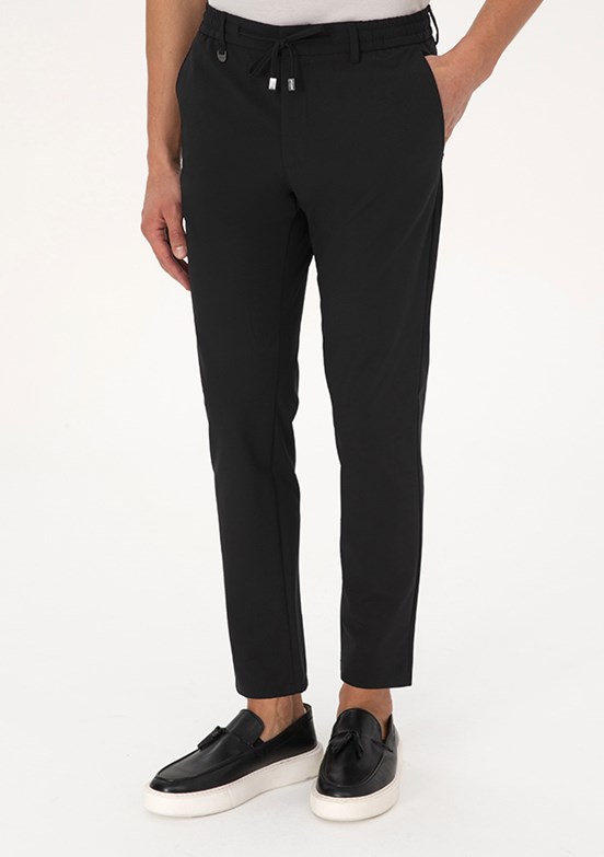 PİERRE CARDİN Erkek Siyah Regular Pantolon