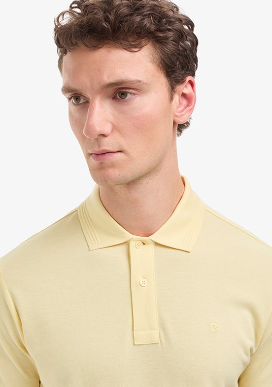 PİERRE CARDİN Erkek Sarı Basic T-Shirt
