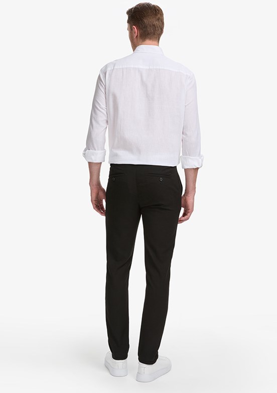 PİERRE CARDİN - Erkek Siyah Slim Pantolon