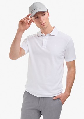 PİERRE CARDİN Erkek Beyaz Basic T-Shirt