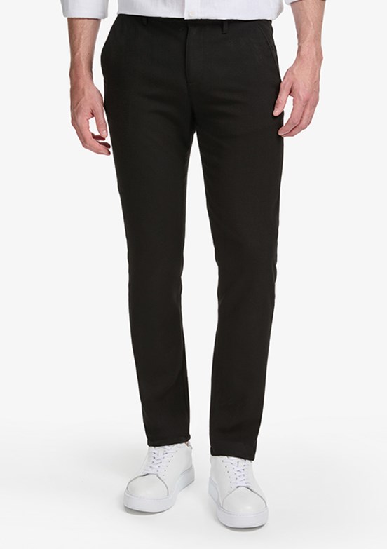 PİERRE CARDİN - Erkek Siyah Slim Pantolon