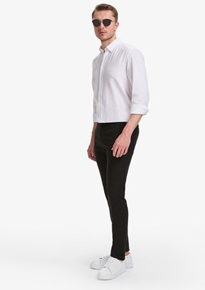 PİERRE CARDİN - Erkek Siyah Slim Pantolon