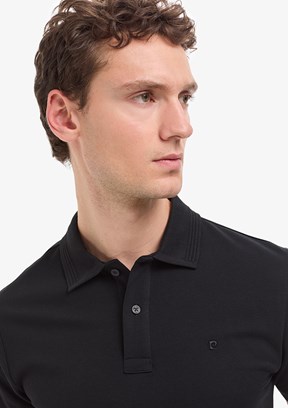 PİERRE CARDİN Erkek Siyah Basic T-Shirt