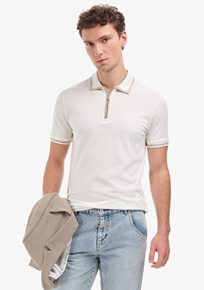 PİERRE CARDİN - Erkek Beyaz Slim T-Shirt
