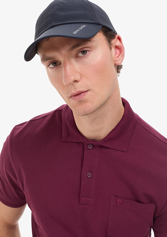 PİERRE CARDİN Erkek Bordo Basic T-Shirt