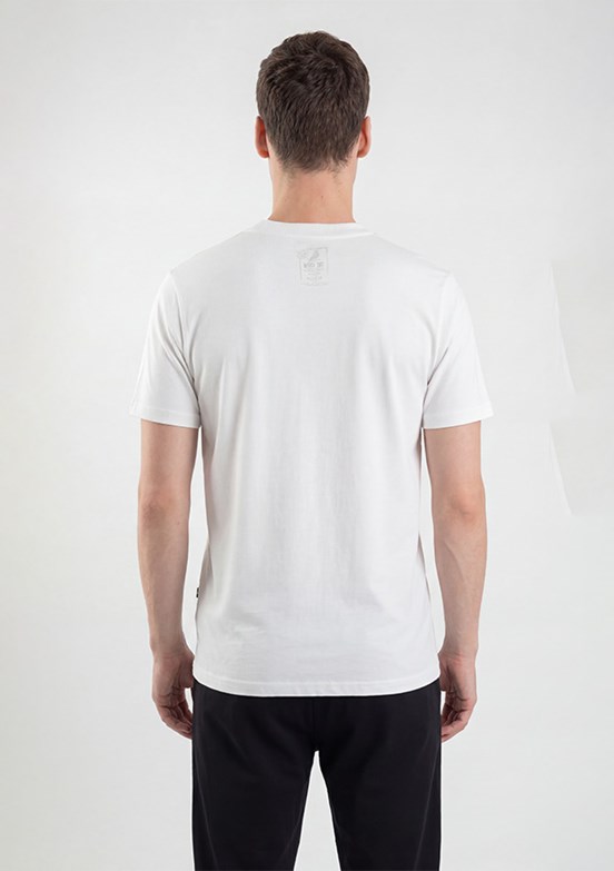 THE CROW - TC7079 Erkek Beyaz Baskılı T-Shirt
