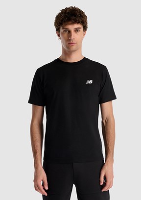 NEW BALANCE Lifestyle - MNT1537-BK Erkek Siyah Baskılı T-Shirt
