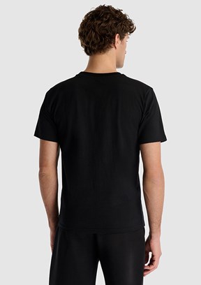 NEW BALANCE Lifestyle - MNT1537-BK Erkek Siyah Baskılı T-Shirt