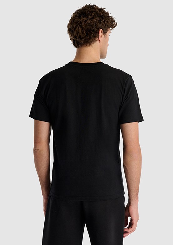 NEW BALANCE Lifestyle - MNT1537-BK Erkek Siyah Baskılı T-Shirt