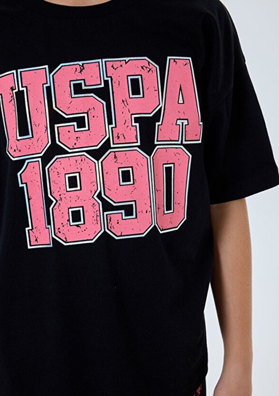 US POLO ASSN - US2523-G Kız Çocuk Siyah Taytlı İkili Takım