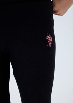 US POLO ASSN - US2523-G Kız Çocuk Siyah Taytlı İkili Takım